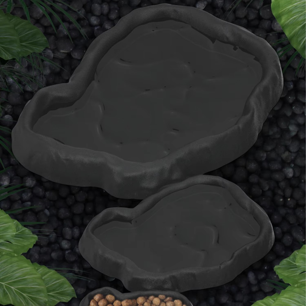 Water Dish Reptile - Comedero de resina ABS para reptiles,